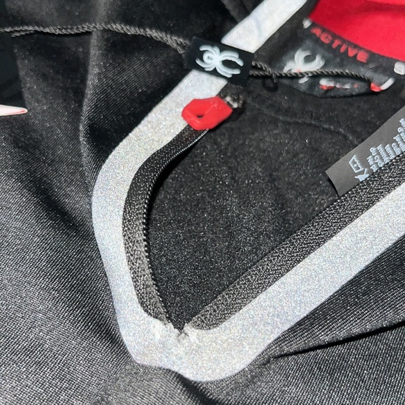 Spyder Active Mens Quarter Zip Pullover Workout Training Sweater *Defected Zip - Picture 9 of 11